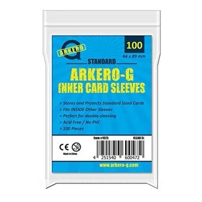 Afbeelding van Arkero G Precise Fit binnenhulzen 64 x 89 mm standaard transparante hoezen speciaal voor Magic, Pokemon kaarten