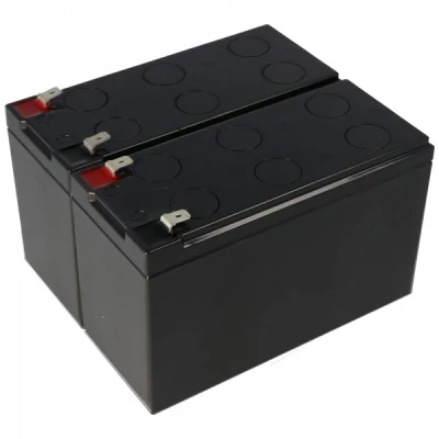 Afbeelding van accu geschikt voor de APC RBC22 zelfmontage 2x CSB GP1272F2 12 volt AGM loodaccu 7.2Ah, 151x65x100mm 6.3mm
