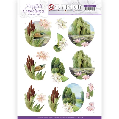 Afbeelding van 3D Push Out Jeanine&#039;s Art Heartfelt Condolences Weeping Willow