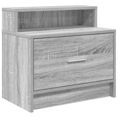 Afbeelding van vidaXL Nachtkastje met lade 51x31x47 cm grijs sonoma eikenkleurig