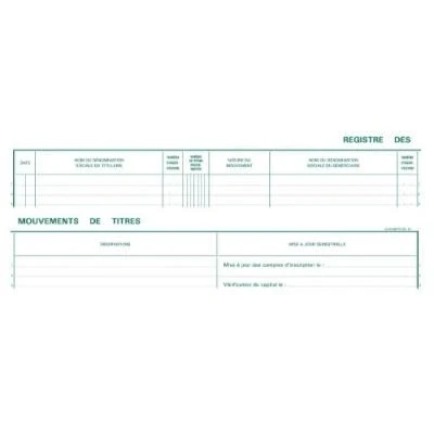 Image de Registre Exacompta Mouvements de Titres 24x32cm horizontal 100p