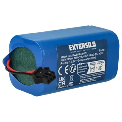 Afbeelding van vhbw Batterij compatibel met Ultenic D5s Robot Reiniging Blauw (3400 mAh, 14,4 V, Li Ion)