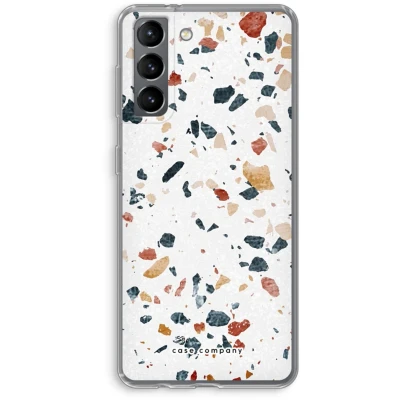 Afbeelding van Case Company® hoesje geschikt voor Samsung Galaxy S21 Terrazzo N4 Soft Cover Telefoonhoesje Bescherming aan alle Kanten en Schermrand