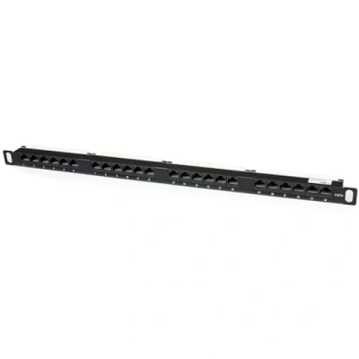 Afbeelding van StarTech.com 24 Port 0.5U Cat5e Patch Panel RJ45 Ethernet RACK Mount CAT 5e 110 Rackmount Network (PANELHU24) Patchpaneel poorten voor P/N: 18U 20 WALL OA, 21U 24U RK3236