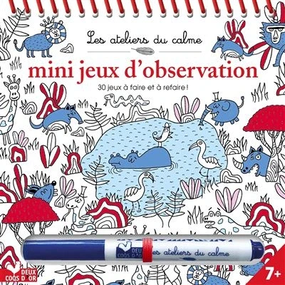 Image de Mini jeux d&#039;observation bloc à spirale avec feutre effaçable
