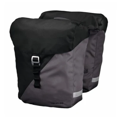 Afbeelding van Racktime Dubbele Fietstas Vida 2.0 Adapter 24 Liter Zwart/grijs
