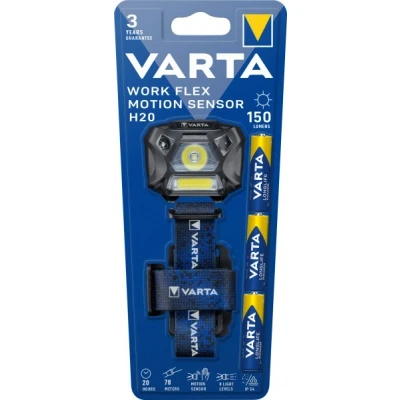 Afbeelding van Varta LED zaklamp Work Flex Line, bewegingssensor 150lm, incl. 3x alkaline AAA batterijen, retail blister