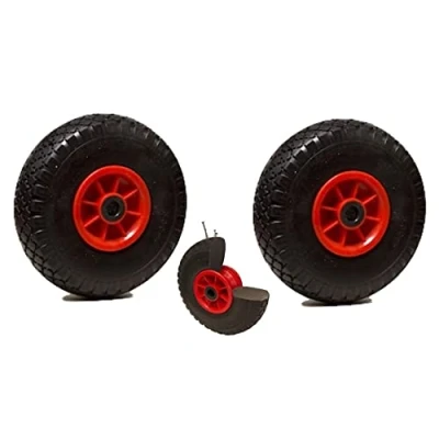 Afbeelding van Set van 2 lekvrije steekwagenwielen, 260 x 85 (3,00 4), boring 20 mm, rollagers