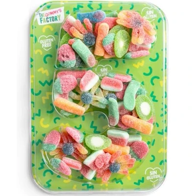Afbeelding van Verjaardagssnoepjes voor kinderen, nr. 5, glutenvrije snoeptaart, smakelijk en perfect verjaardagen, kindersnacks feestdecoratie, ideaal als cadeau, 500 g