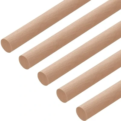 Afbeelding van Gedotec beukenhouten ronde stok 20 mm gladde stokjes lengte van 2000 stabiele &amp; hoogwaardige Made IN Germany 5 stuks voor handwerk tuin
