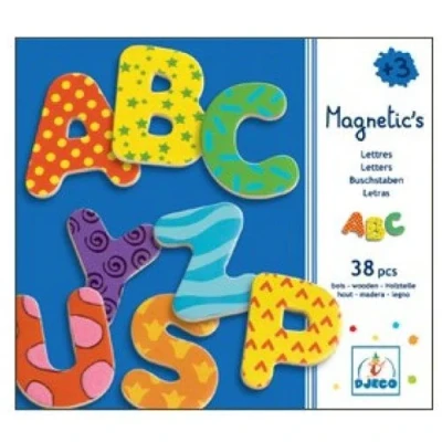 Afbeelding van Djeco magneten versierde letters 38st