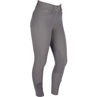 Afbeelding van Mondoni Crystal II High Waist Knie Grip rijbroek grijs maat:46