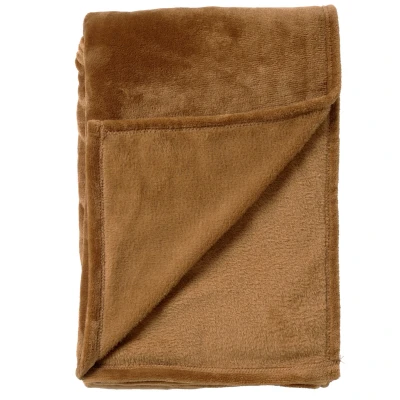 Afbeelding van Dutch Decor BILLY Plaid 150x200 cm flannel fleece superzacht Tobacco Brown bruin