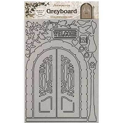 Afbeelding van Stamperia Greyboard A4 Casa Granada Welcome Door (KLSPDA449) (DISCONTINUED)