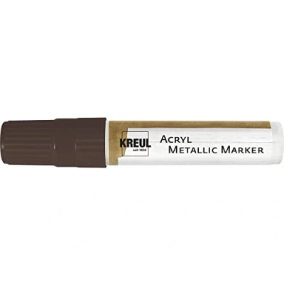 Afbeelding van KREUL 46253 acryl marker, wigvormige punt ca. 15 mm, koper, permanente acrylverf met metallic effect, voor puristische elementen, 10009943, koper metallic, XXL