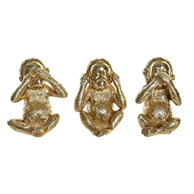 Afbeelding van Decoratieve figuren DKD Home Decor Gouden Hars (17.5 x 14.5 21 cm) (3 pcs)