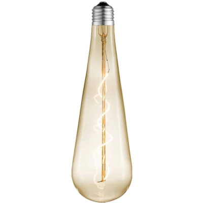 Afbeelding van Lucande LED lamp E27 Ø 9cm 4W 2700K amber