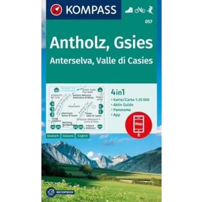 Afbeelding van KOMPASS Wanderkarte 057 Antholz, Gsies, Anterselva, Valle di Casies 1:25.000