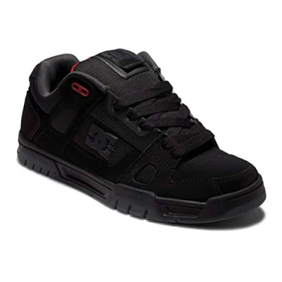 Afbeelding van DC Shoes STAG Unisex Sneakers laag, Maat: 37.5, Black/grey/red Leer en textiel