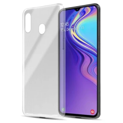 Afbeelding van Cadorabo Hoesje geschikt voor Samsung Galaxy M30 / A40s in VOLLEDIG TRANSPARANT Beschermhoes gemaakt van flexibel TPU Silicone Case Cover