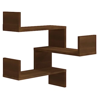 Afbeelding van vidaXL Hoekplank, wandrek, eiken, bruin, 40 x 50 cm, technisch hout