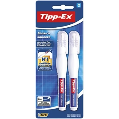 Afbeelding van Tipp Ex Shake&#039;n Squeeze blister met 2 correctiepennen