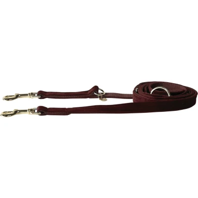 Afbeelding van Kentucky Hondenriem Velvet Bordeaux 2m L Agradi.be