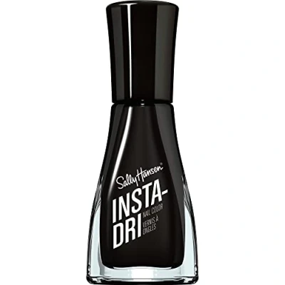 Image de Sally Hansen Vernis à ongles Insta Dri, séchage rapide, effet manucure professionnelle, longue durée de vie, 9,17 ml, 573 Black To