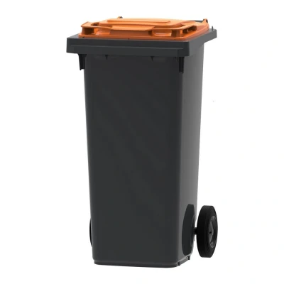 Afbeelding van Mini container Grijs/ Oranje Inhoud: 120 liter