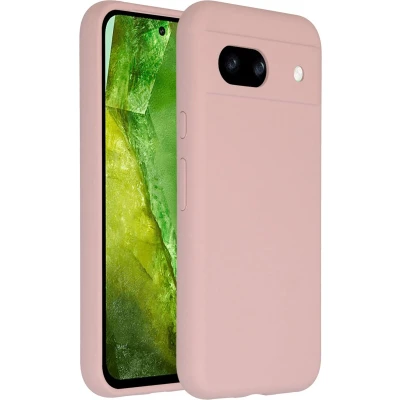 Afbeelding van Accezz Hoesje Geschikt voor Google Pixel 8a Siliconen Liquid Silicone Backcover Roze