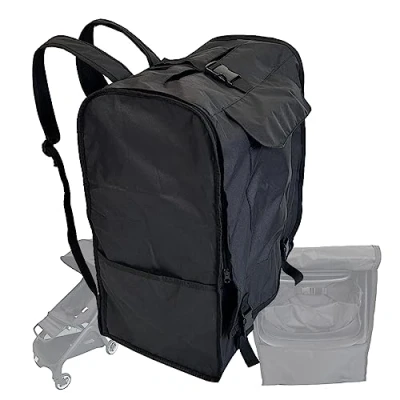 Afbeelding van Brogtorl Rugzak voor kinderwagen, reistas, opbergtas babywagen, compatibel met Bugaboo Butterfly Trolley, zwart, zwart., Schooltassenset