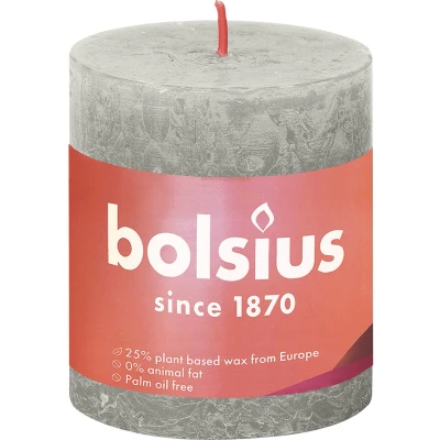Afbeelding van Bolsius kaars rustiek Sandy Grey 80/68 mm