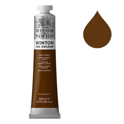 Image de Winsor &amp; Newton Winton peinture à l&#039;huile (200 ml) 076 terre d&#039;ombre brûlée