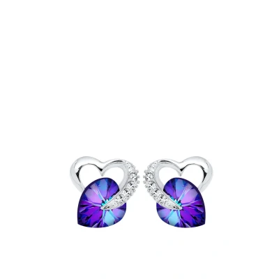 Afbeelding van Elli HERZ Liebe Oorbellen, Dames, Maat: One Size, Violett