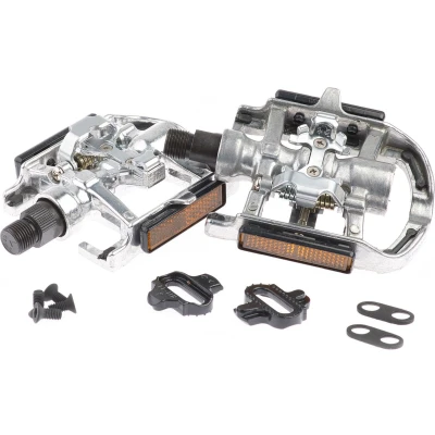Afbeelding van Tecora Klikpedalenset Combi Spd 9/16 Inch Zilver