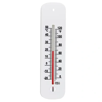 Afbeelding van Wandthermometer voor binnen en buiten. Gebruik in de tuin, broeikas, huis, kantoor of kamer om huidige temperatuur te bewaken.