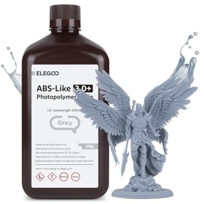 Afbeelding van ELEGOO ABS Like 3.0 Plus 3.0+, hars 3D printer met lage viscositeit, hoge precisie, uv fotopolymeerhars 405 nm, voor printen LCD/DLP, grijs 2000 g