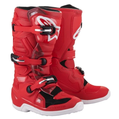 Afbeelding van Alpinestars Tech 7S Jeugd Crosslaarzen Rood maat 5 = 38