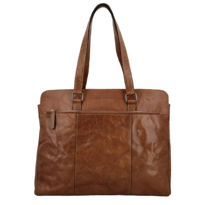Afbeelding van Hide &amp; Stitches Westland Laptopbag cognac
