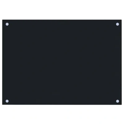 Image de vidaXL Dosseret de cuisine Noir 70x50 cm Verre trempé249482
