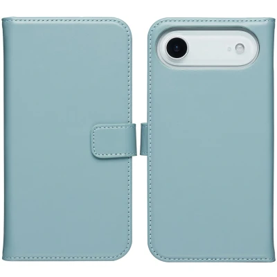 Afbeelding van Selencia Echt Leren Bookcase voor de Apple iPhone 17 Air Blue