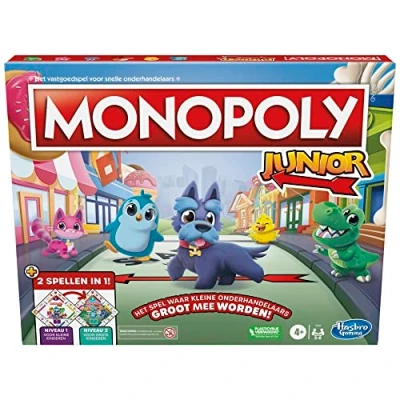 Image de Hasbro Monopoly Junior Jeu 2 En 1 Spel (nederlands Versie)