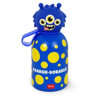 Afbeelding van Legami Gourde thermique pour enfants Hot &amp; Cold BFF, Thème Monster, en inox 18/8 à double couche avec fermeture hermétique, conserve au chaud pendant 12h et le froid 24h, capacité 310 ml