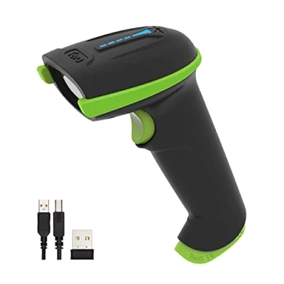 Image de Tera Lecteur de Codes Barres sans Fil avec Indicateur Niveau Batterie 2,4 GHz et Filaire USB 2.0 Douchette 1D Rechargeable, Brevet Conception : EU008489413, Modèle 5100