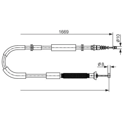 Afbeelding van Bosch Handremkabel 1 987 482 588