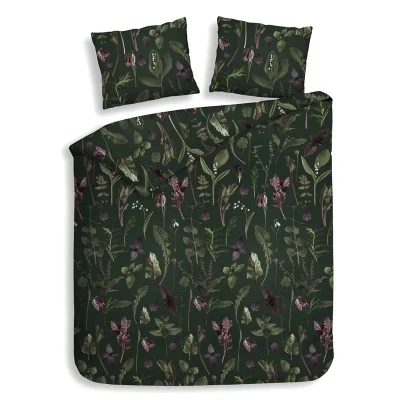Afbeelding van Dekbedovertrek Heckett Lane Florian Flanel Dark Green