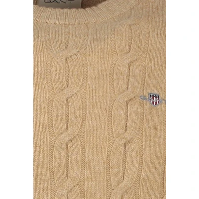 Afbeelding van GANT Cable Trui, Heren, Maat: XL, Khaki mel