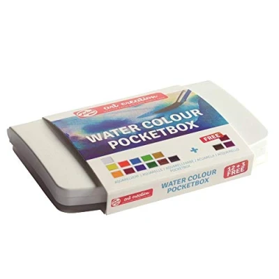 Afbeelding van Talens Art Creation Aquarelbox met 15 halve bekers en 1 penseel