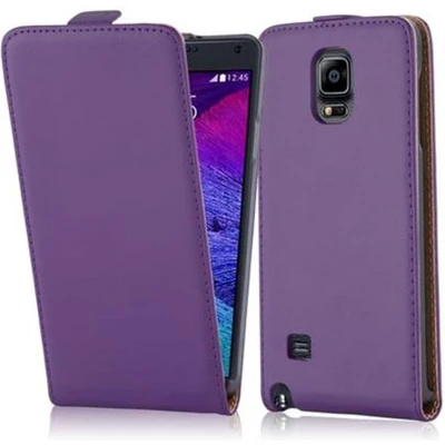 Afbeelding van Cadorabo Hoesje geschikt voor Samsung Galaxy NOTE 4 in LILA VIOLET Beschermhoes Case Cover flip design, gemaakt van glad kunstleder