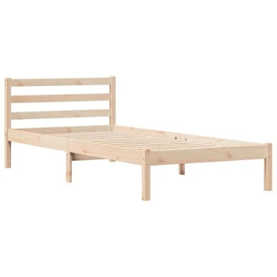 Afbeelding van vidaXL Bedframe met Hoofdeinde 100x210 cm Massief Houten Grenen